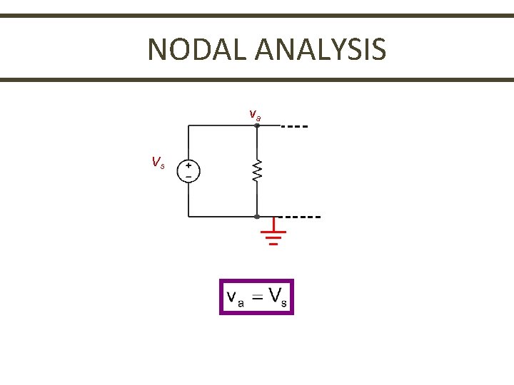 NODAL ANALYSIS va Vs 