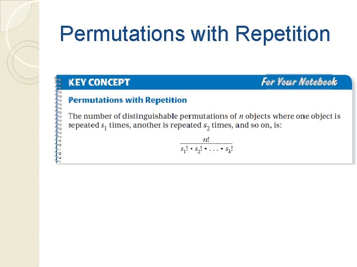 Permutations with Repetition 