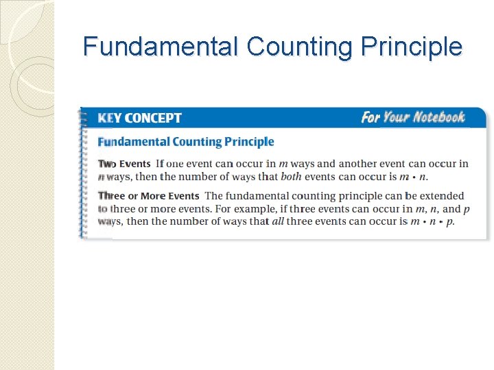 Fundamental Counting Principle 