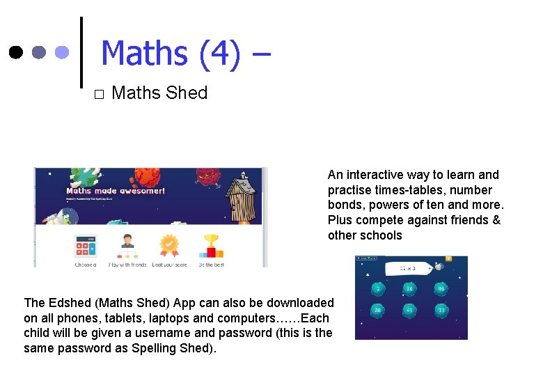 Maths (4) – � Maths Shed An interactive way to learn and practise times-tables,