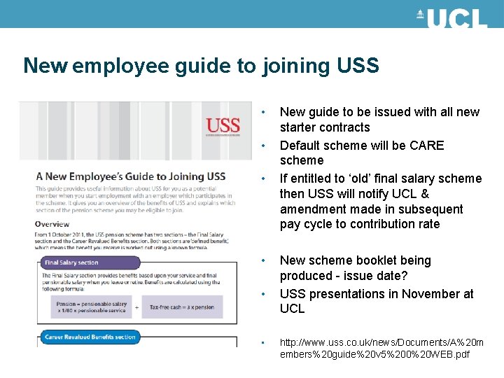 New employee guide to joining USS • • • New guide to be issued