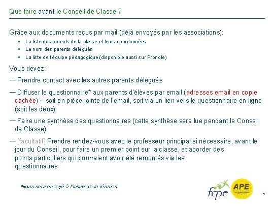 Que faire avant le Conseil de Classe ? Grâce aux documents reçus par mail