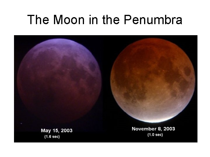 The Moon in the Penumbra 