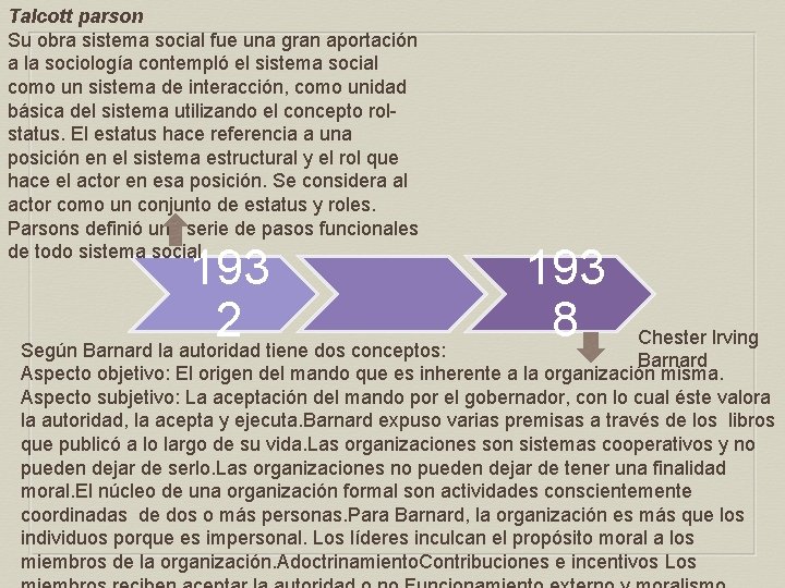 Talcott parson Su obra sistema social fue una gran aportación a la sociología contempló