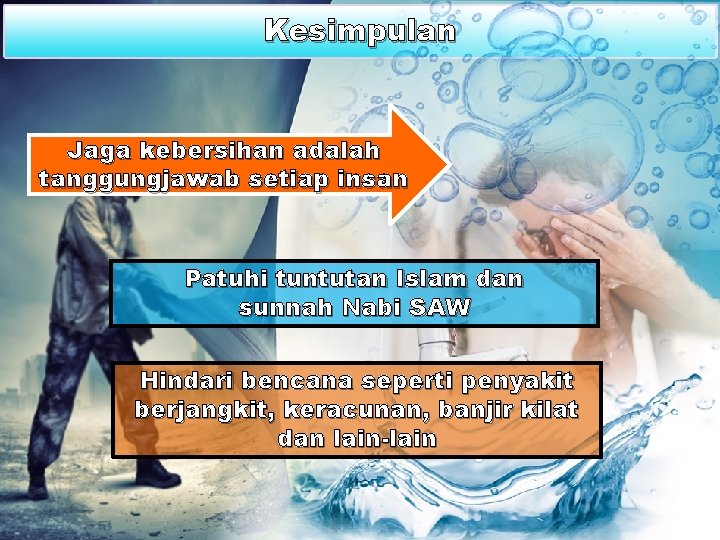 Kesimpulan Jaga kebersihan adalah tanggungjawab setiap insan Patuhi tuntutan Islam dan sunnah Nabi SAW