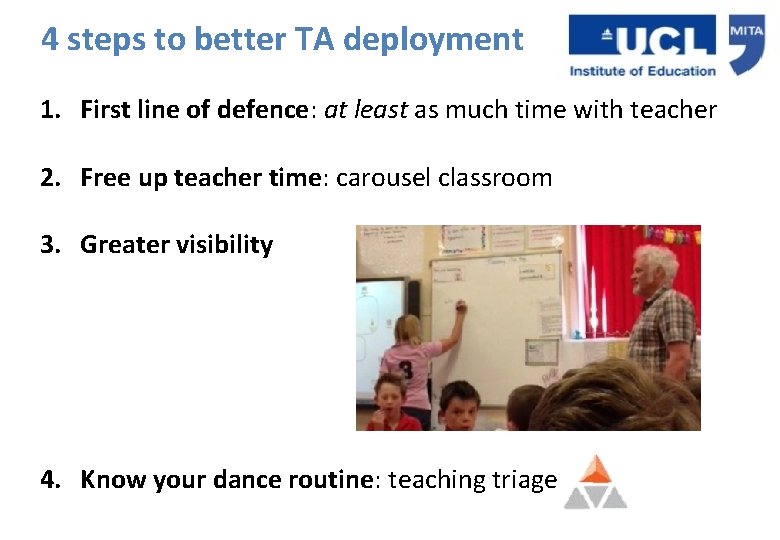 4 steps to better TA deployment 1. First line of defence: at least as 4 steps to better TA deployment 1. First line of defence: at least as