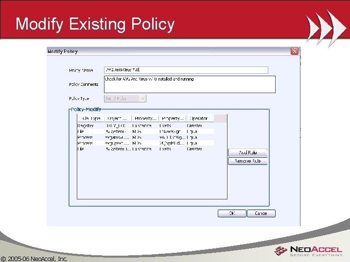 Modify Existing Policy © 2005 -06 Neo. Accel, Inc. 