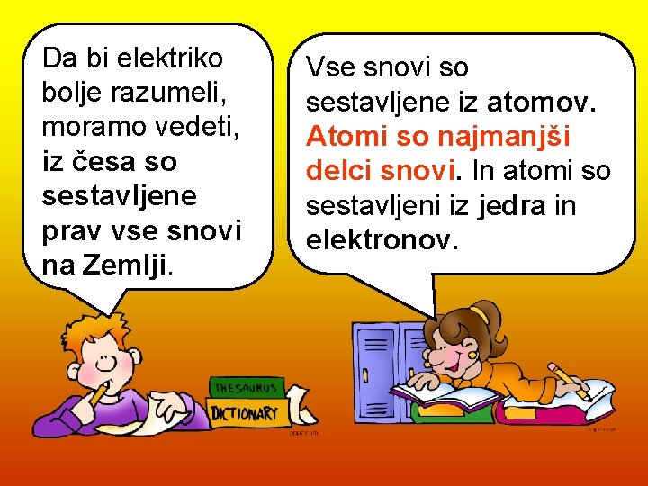 Da bi elektriko bolje razumeli, moramo vedeti, iz česa so sestavljene prav vse snovi