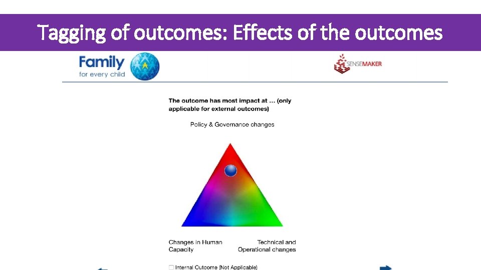 Tagging of outcomes: Effects of the outcomes Tagging of outcomes: Effects of the outcomes