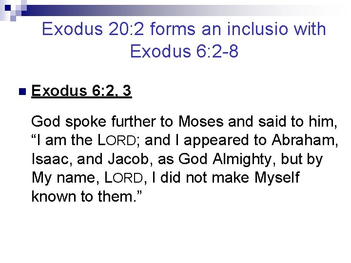 exodus 6 2-3
