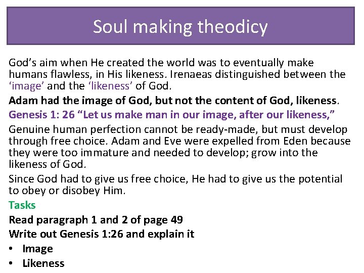 Soul making theodicy God’s aim when He created the world was to eventually make Soul making theodicy God’s aim when He created the world was to eventually make