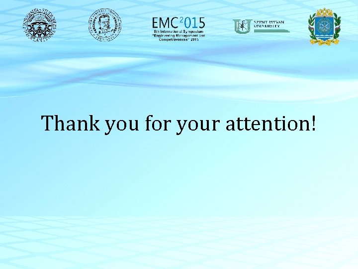 Thank you for your attention! 