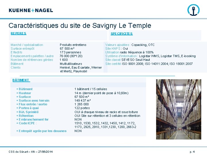 Caractéristiques du site de Savigny Le Temple REPERES SPECIFICITES Marché / spécialisation Produits entretiens Caractéristiques du site de Savigny Le Temple REPERES SPECIFICITES Marché / spécialisation Produits entretiens