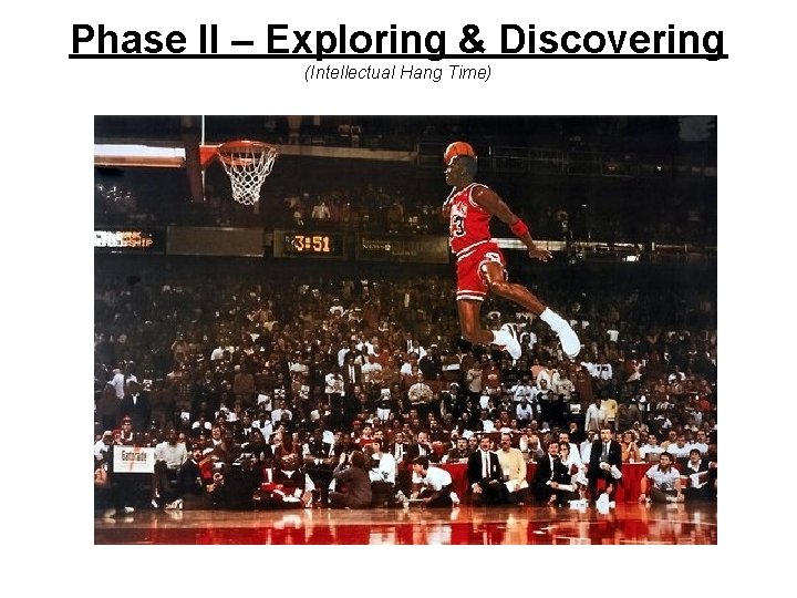 Phase II – Exploring & Discovering (Intellectual Hang Time) 