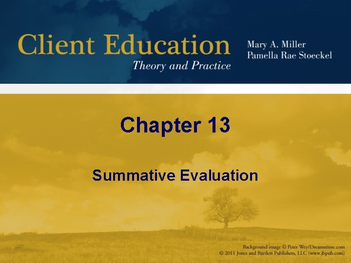 Chapter 13 Summative Evaluation 