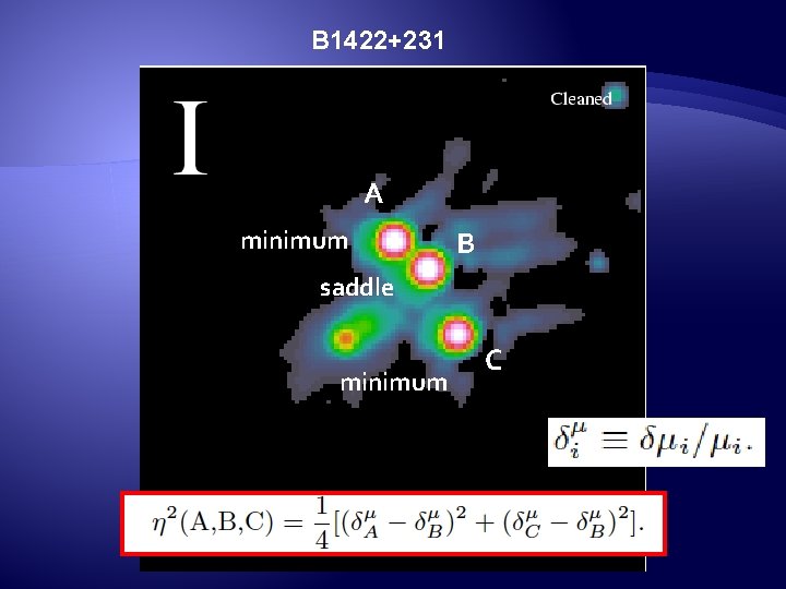 B 1422+231 A minimum B saddle minimum C 