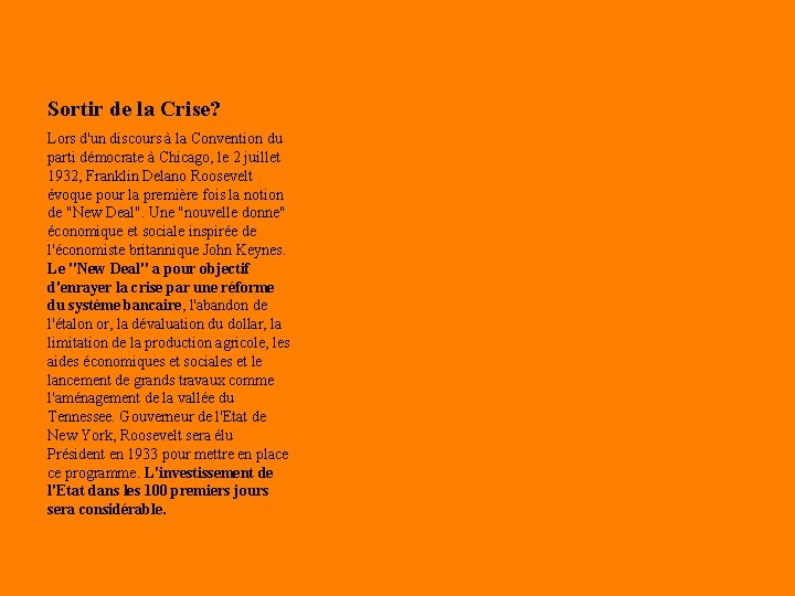 Sortir de la Crise? Lors d'un discours à la Convention du parti démocrate à