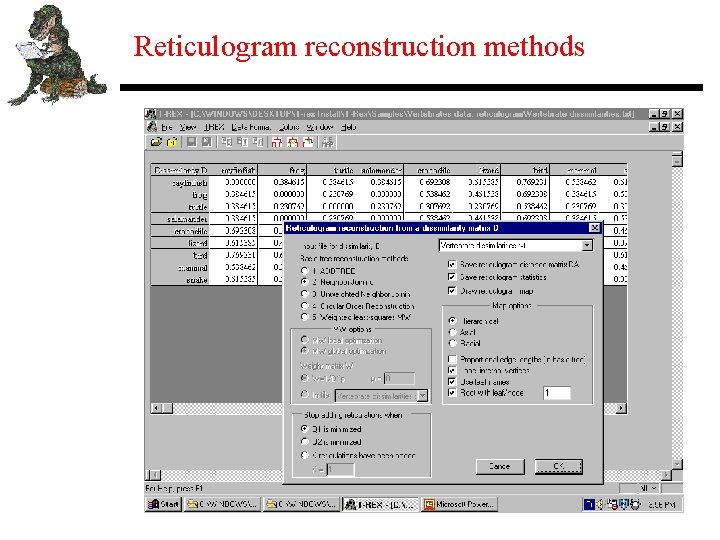 Reticulogram reconstruction methods 