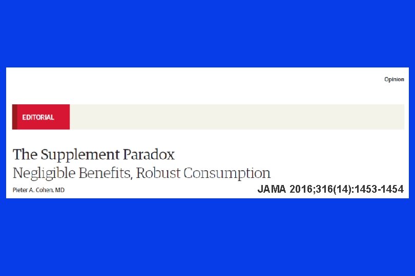 JAMA 2016; 316(14): 1453 -1454 