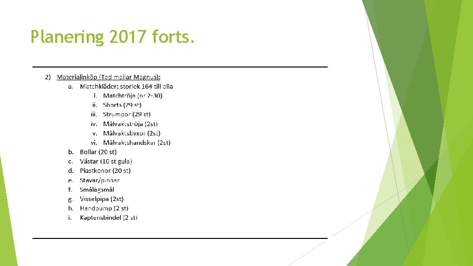 Planering 2017 forts. 