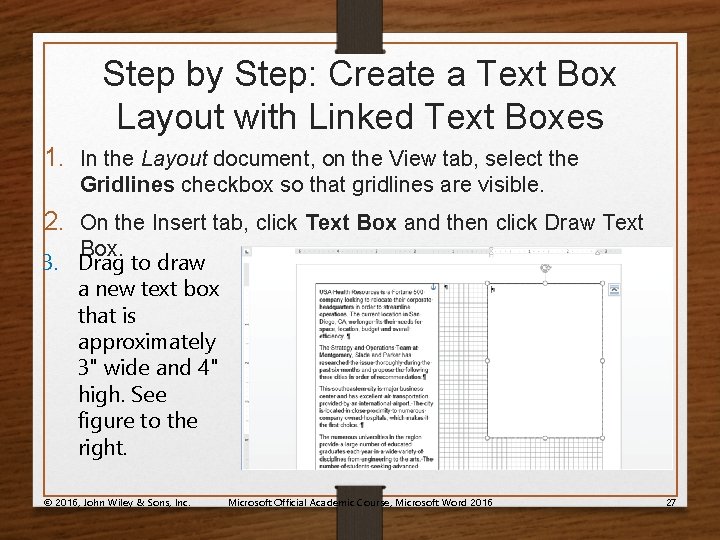 Step by Step: Create a Text Box Layout with Linked Text Boxes 1. In