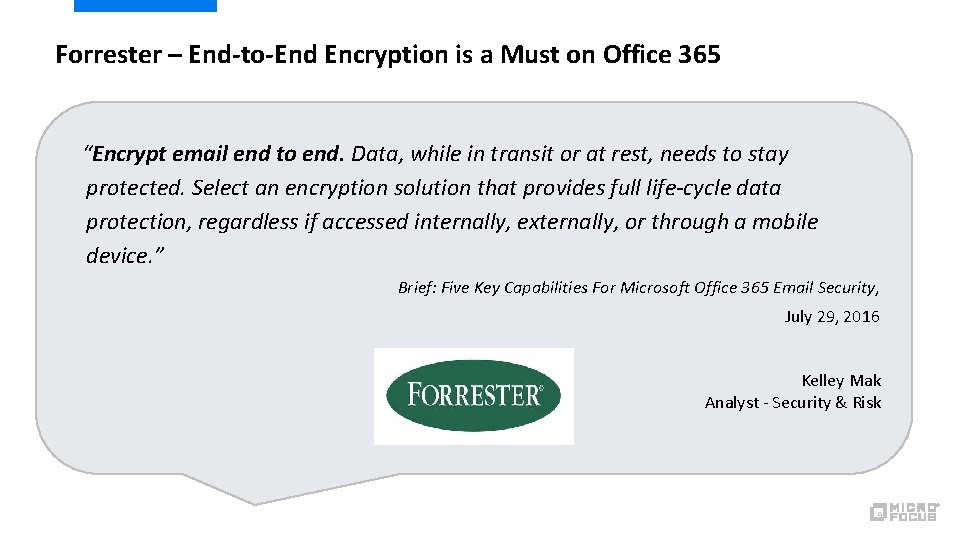 Forrester – End-to-End Encryption is a Must on Office 365 “Encrypt email end to