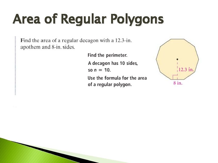 Area of Regular Polygons 