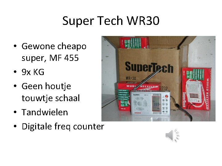 Super Tech WR 30 • Gewone cheapo super, MF 455 • 9 x KG