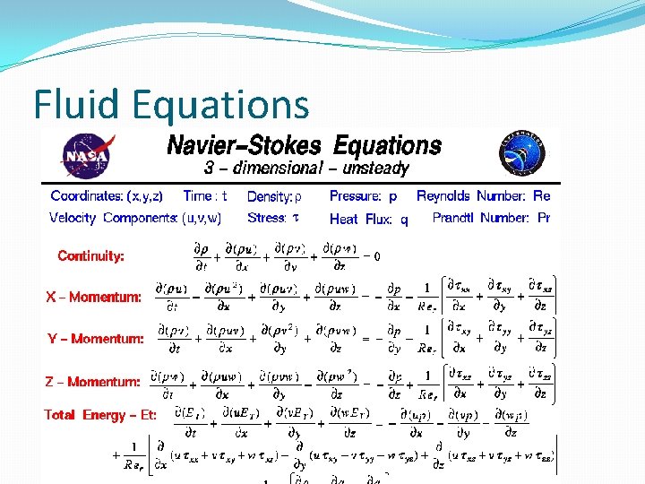 Fluid Equations 