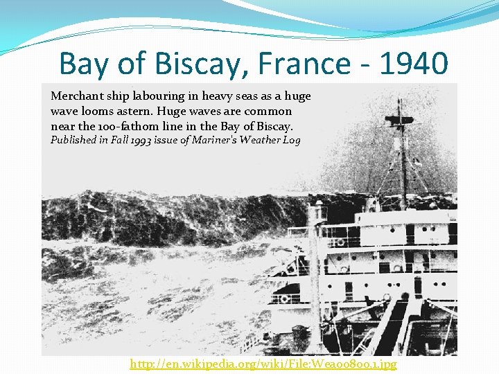 Bay of Biscay, France - 1940 Merchant ship labouring in heavy seas as a