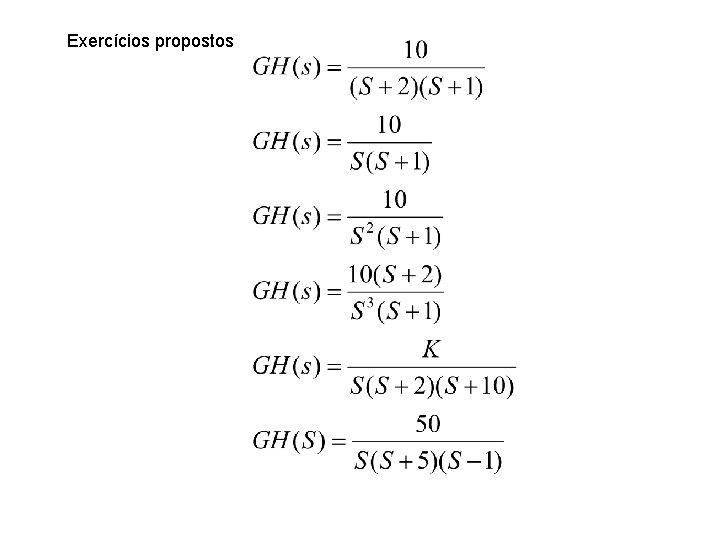 Exercícios propostos 