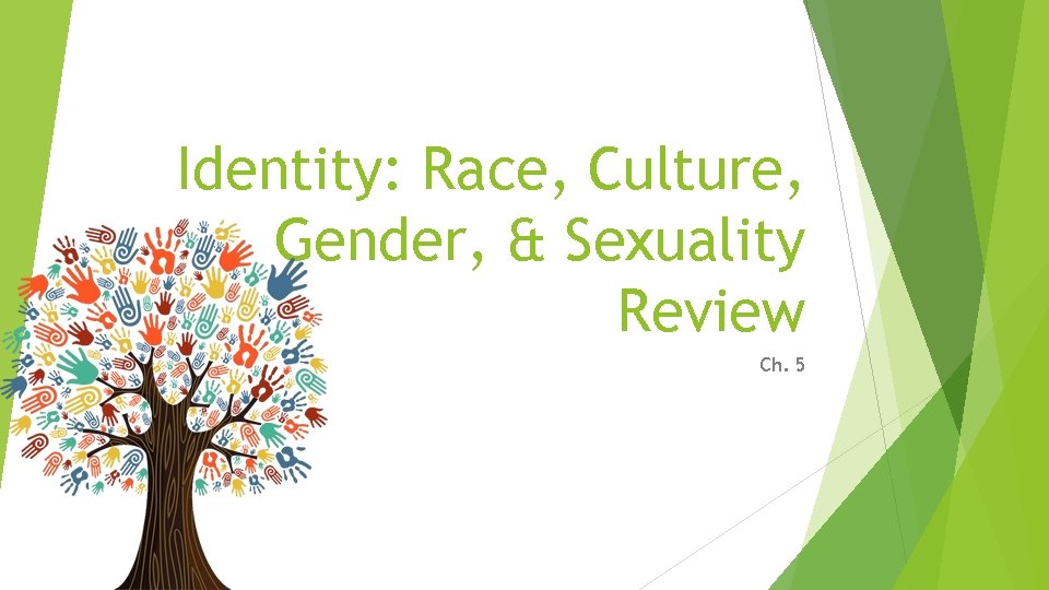 Identity: Race, Culture, Gender, & Sexuality Review Ch. 5 