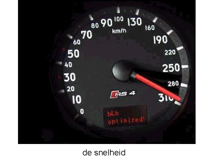 de snelheid 