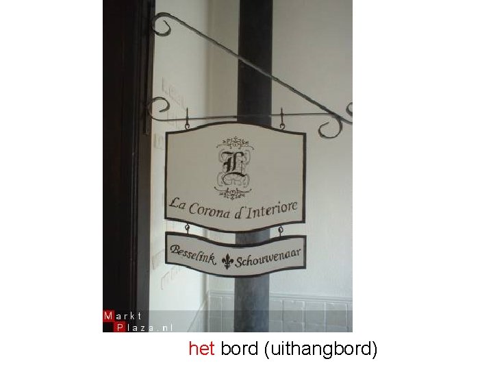 het bord (uithangbord) 