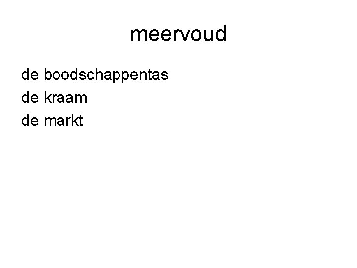 meervoud de boodschappentas de kraam de markt 