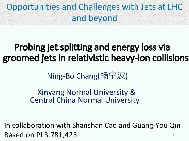 Opportunities and Challenges with Jets at LHC and beyond Probing jet splitting and energy