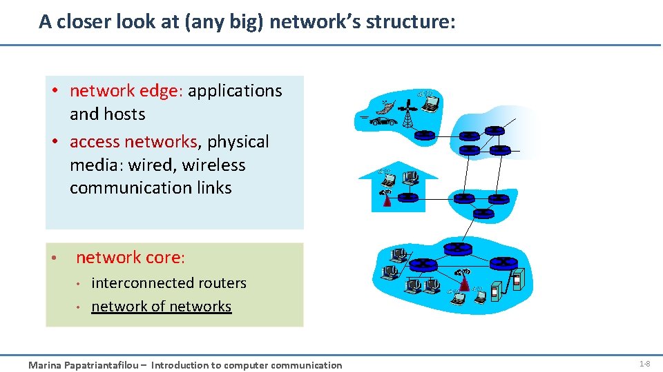 A closer look at (any big) network’s structure: • network edge: applications and hosts