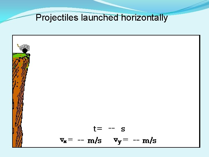 Projectiles launched horizontally Projectiles launched horizontally