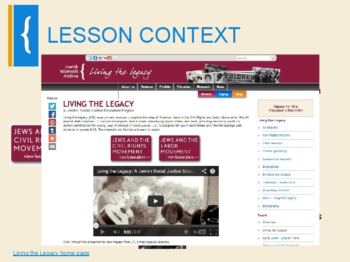 LESSON CONTEXT Unit 1: Personal Identity and Action Unit 2: Defining Activism and the