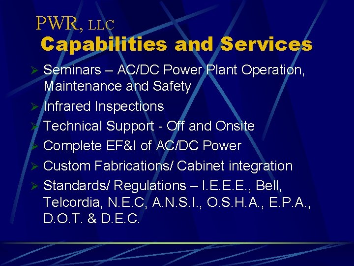 1 St Choice For Acdc Emergency Backup Power