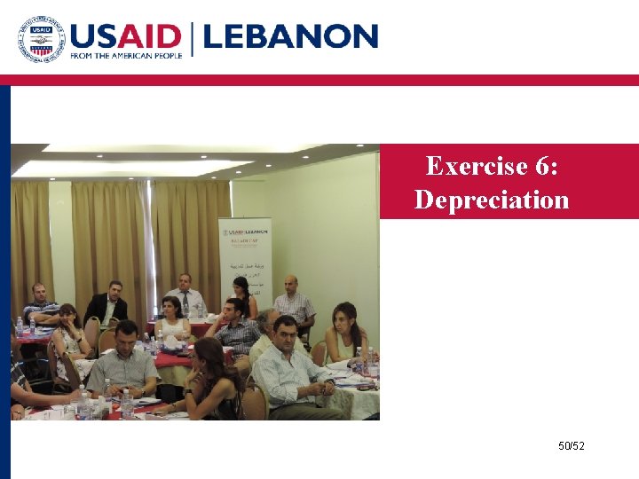 Exercise 6: Depreciation 50/52 