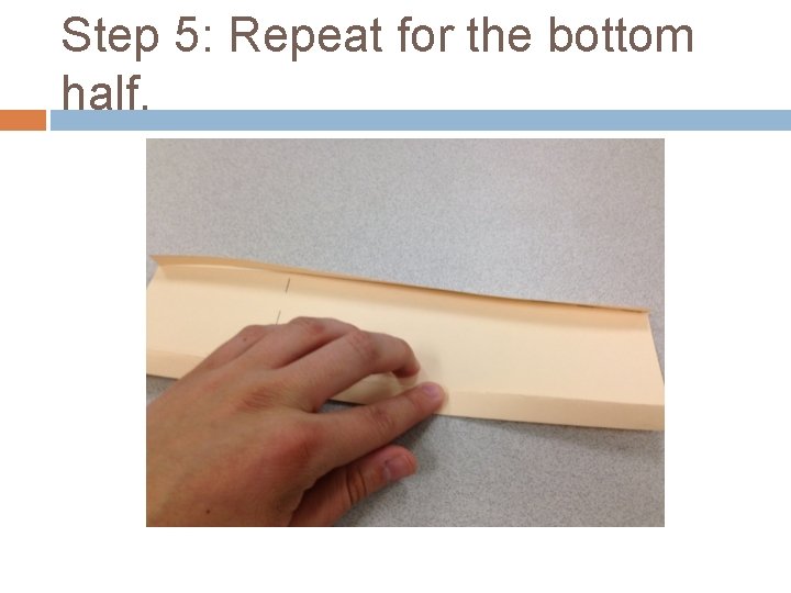 Step 5: Repeat for the bottom half. 