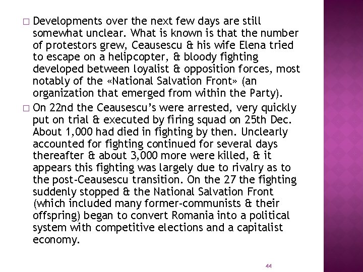 Developments over the next few days are still somewhat unclear. What is known is