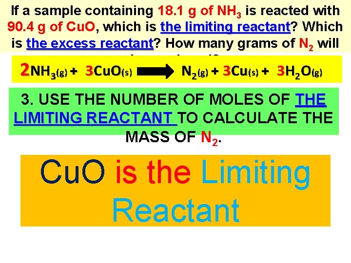 If a sample containing 18. 1 g of NH 3 is reacted with 90.