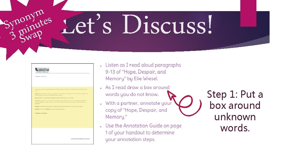 m y n o s e n t Sy minup 3 Swa Let’s Discuss!