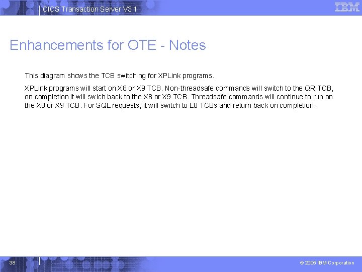 CICS Transaction Server V 3. 1 Enhancements for OTE - Notes This diagram shows