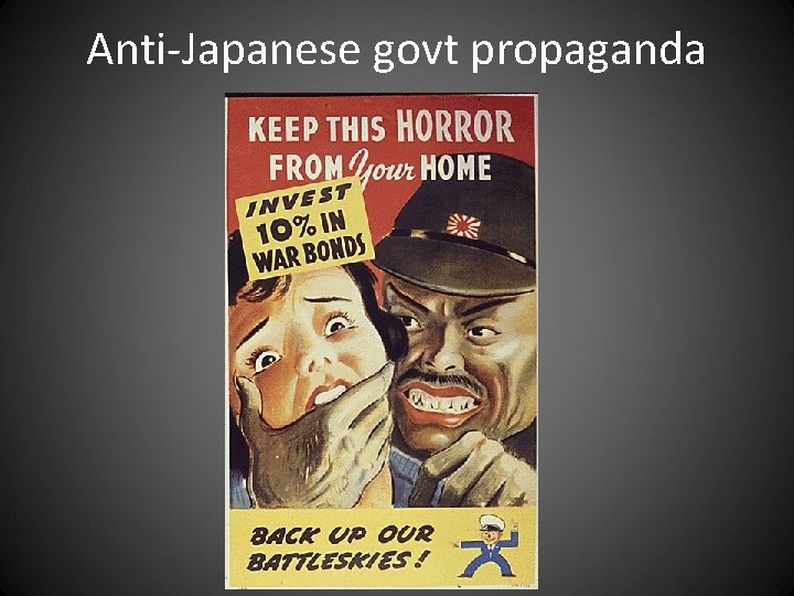 Anti-Japanese govt propaganda 