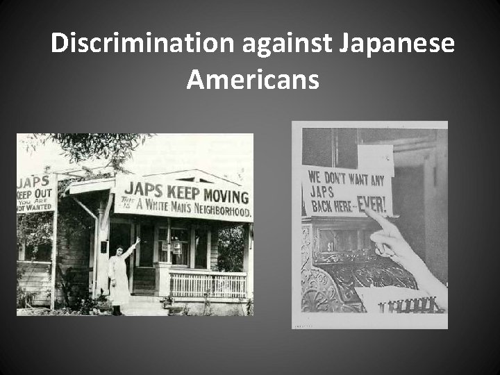 Discrimination against Japanese Americans 