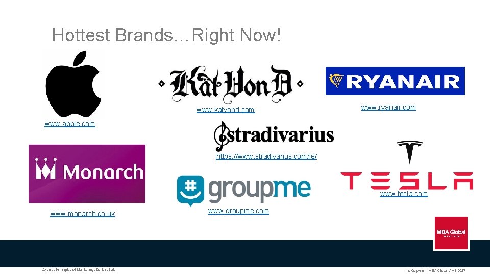 Hottest Brands…Right Now! www. katvond. com www. ryanair. com www. apple. com https: //www.