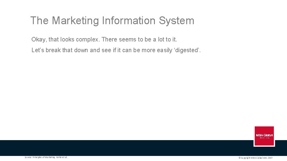 The Marketing Information System Okay, that looks complex. There seems to be a lot